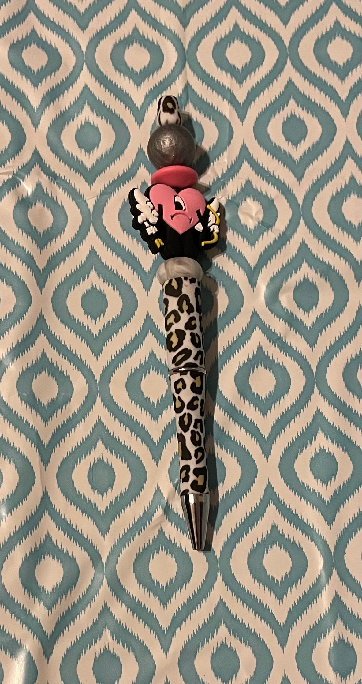 Bad bunny cheetah print pen