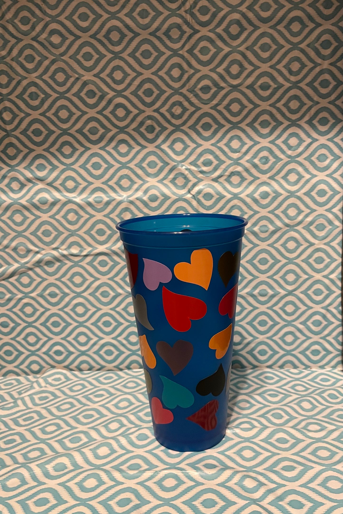 Mixed hearts cold cup blue