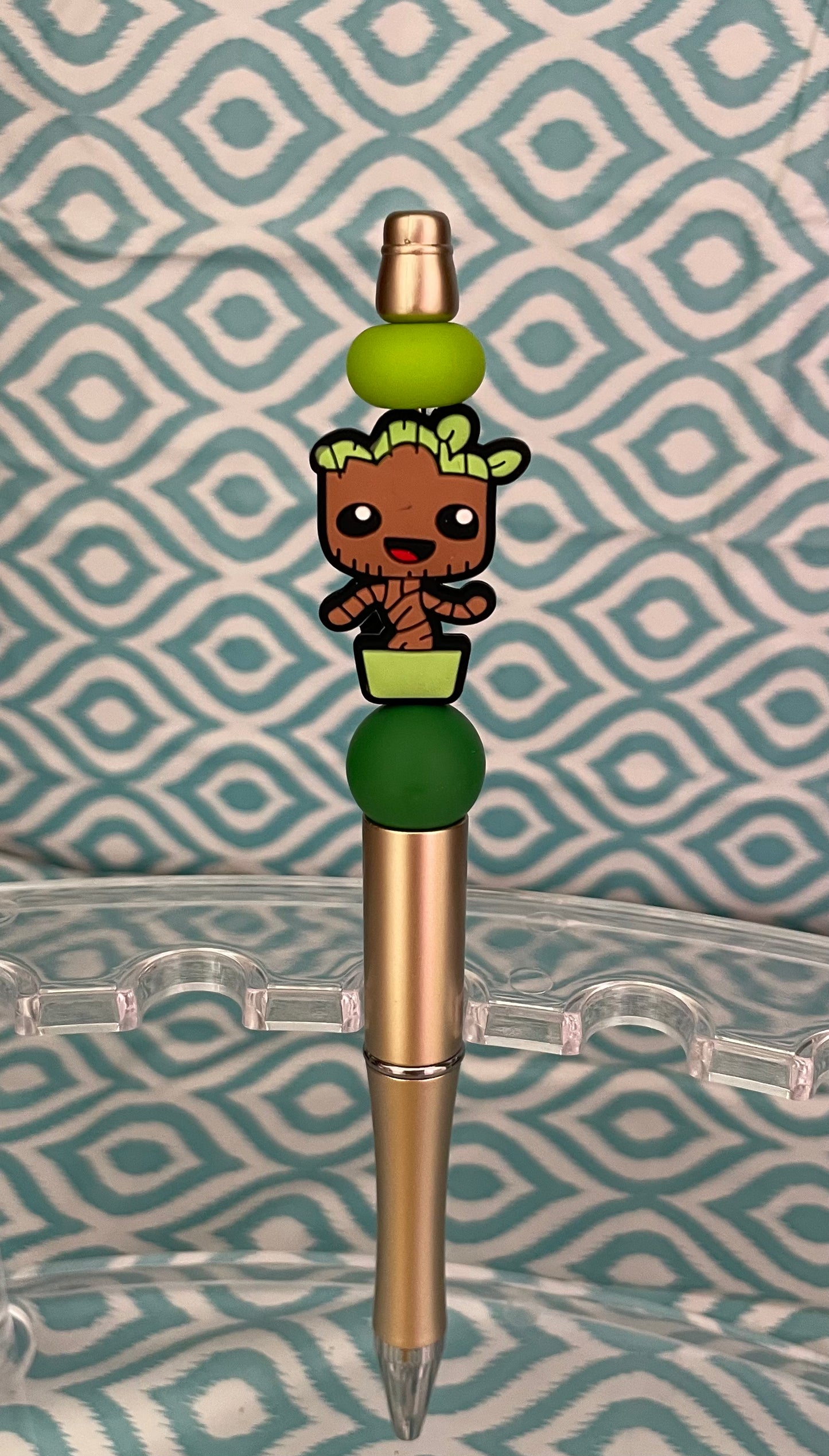 Gold baby tree beadable pen